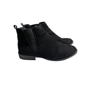 City Street Women's Slice On Flat Ankle Booties Black Size 11